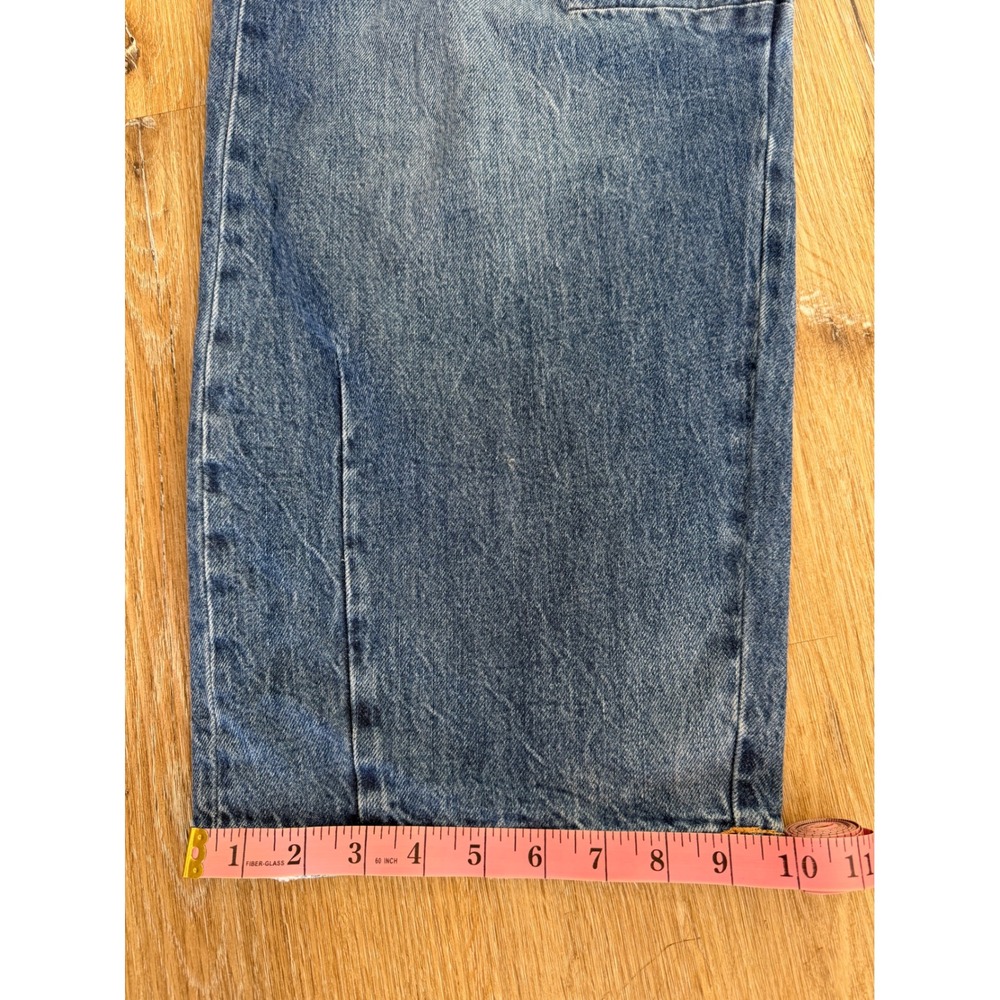 Zara Wide Leg Jeans Womens 6 Blue High Rise Baggy Denim Oversized Grunge Skater - Picture 8 of 9